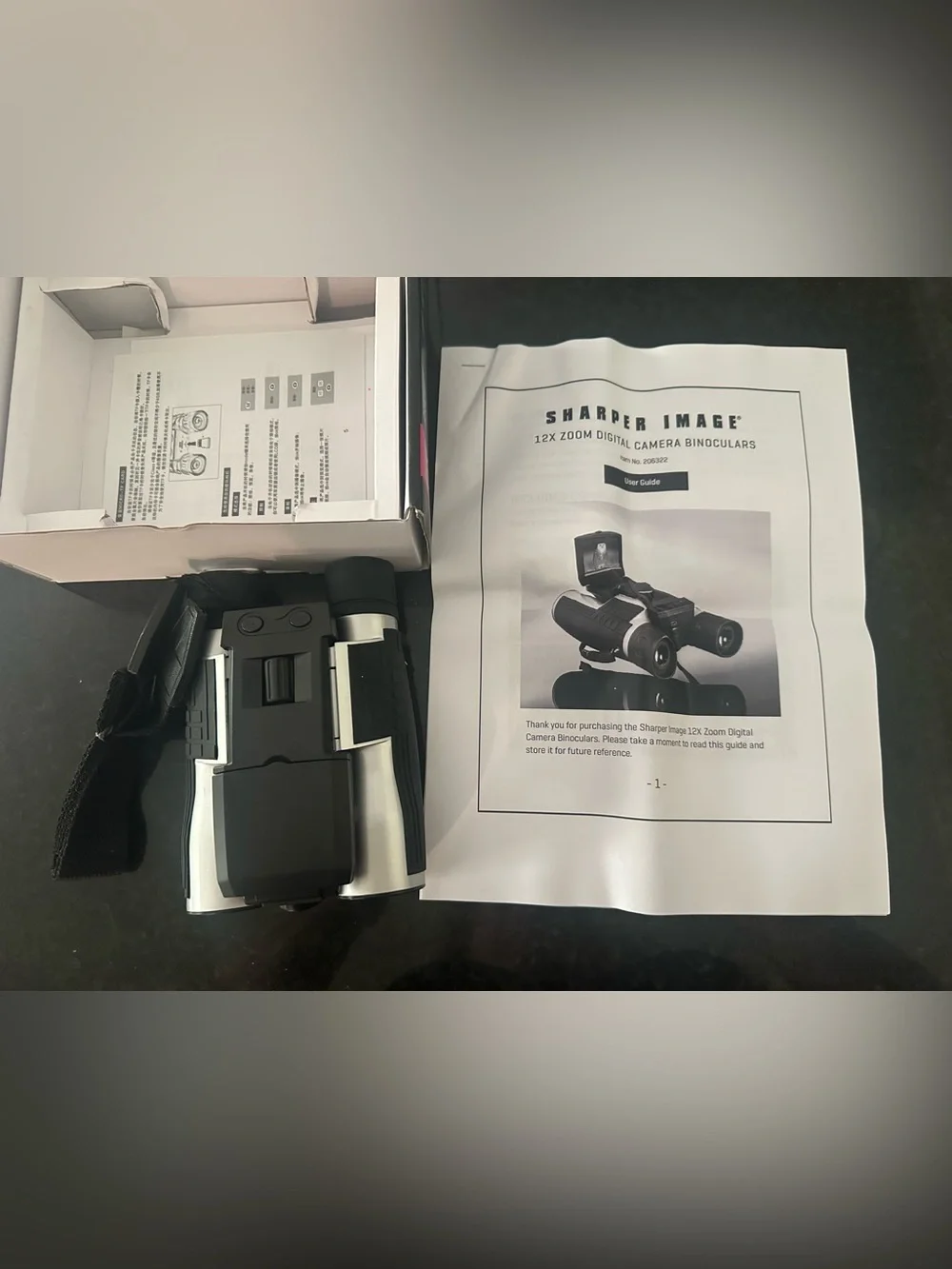 Sharper Image 12X Zoom Digital Camera Binoculars HD 1080P Video w/ Box & Manual